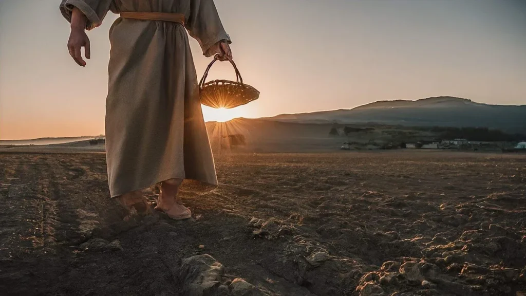 Imagem Um homem semeando uma terra para plantacao do artigo Semeadores de boas novas: como viver a missão cristã