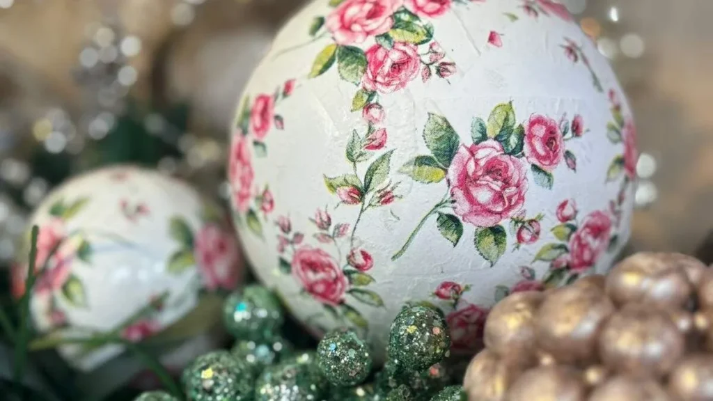Imagem bola de natal em decoupagem faca voce mesmo do artigo Bola de Natal em Decoupagem - Faça Você Mesmo