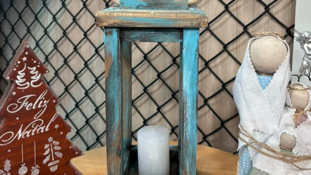 Imagem lanterna de pinus em patina com vela faca voce mesmo do artigo Lanterna de pinus em pátina com vela - Faça Você Mesmo