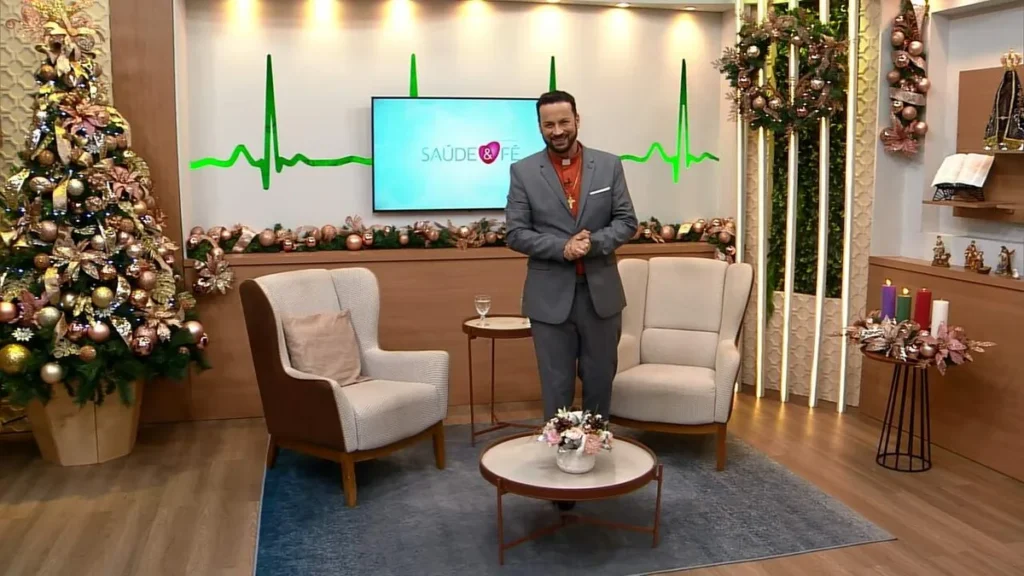 Imagem SFE 2112 Reproducao TV Aparecida 1 do artigo "Saúde e Fé" fala da importância do espírito do Natal para uma vida saudável