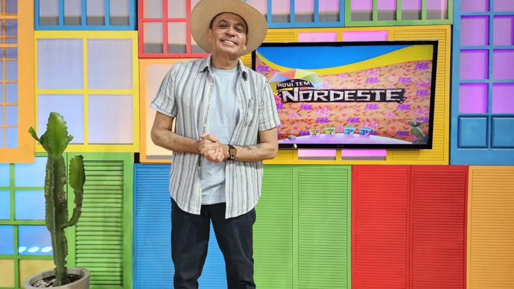 Imagem Frank Aguiar Juana Tannus TV Aparecida 2 do artigo Caninana e Adriana Sanchez animam o "Aqui Tem Nordeste"