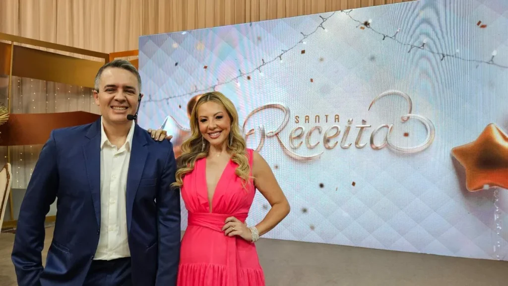 Imagem SAR Ano Novo Gabriela Souza TV Aparecida 1 do artigo Gilmelândia anima o Ano Novo do "Santa Receita" na TV Aparecida