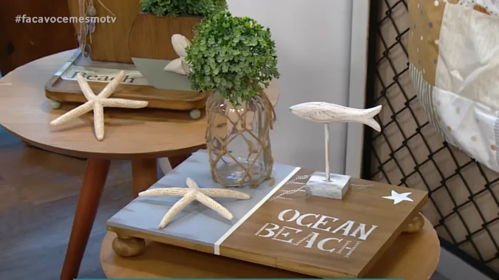 Imagem bandeja de pinus decorada faca voce mesmo do artigo Bandeja Oceano em Home Decor - Faça Você Mesmo