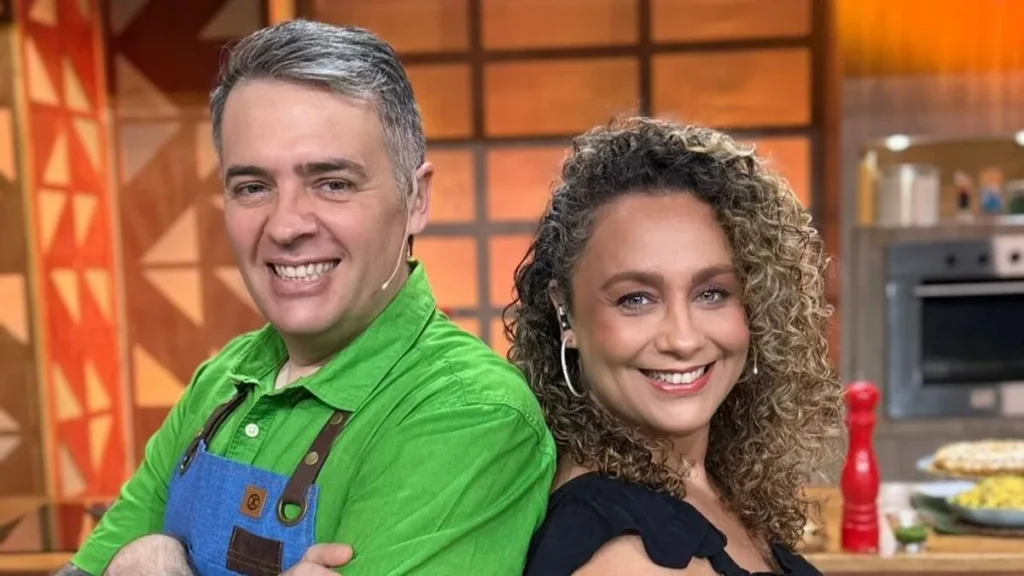 Imagem chef leonardo roncon e bianca laua do artigo Chef Leo Roncon prepara prato à base de peixe no “Sabor de Vida”