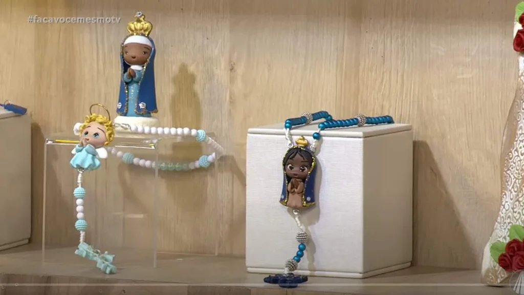 Imagem Terco infantil com santinho em biscuit faca voce mesmo do artigo Terço Infantil com Santinhos de Biscuit - Faça Você Mesmo