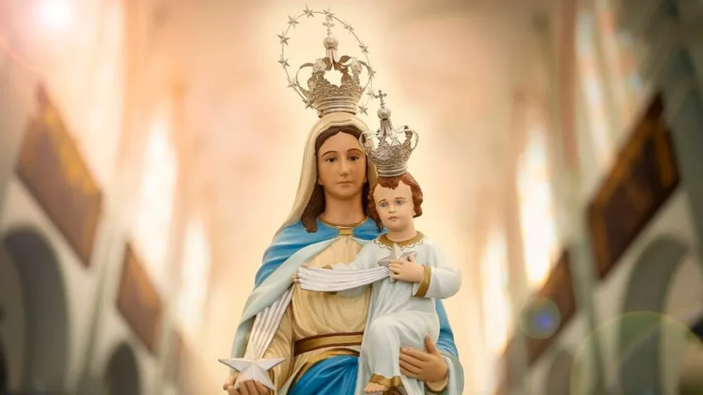 Imagem Nossa Senhora da Guia do artigo Reze a Salve Rainha e una seu coração ao de Nossa Senhora