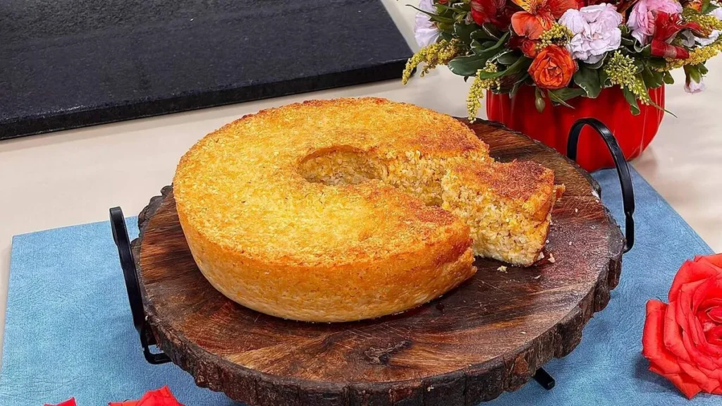 Imagem bolo fuba cremoso santa receita do artigo Bolo Cremoso de Fubá – Santa Receita