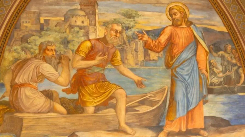 Imagem Obra representando a pesca milagrosa de Jesus do artigo Pesca milagrosa: aprenda a confiar no chamado de Deus
