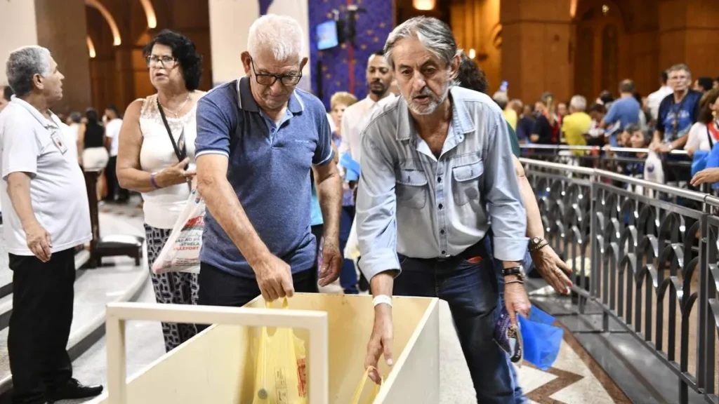 Imagem Gesto Concreto Novena da Padroeira 2023 do artigo Santuário realiza ação solidária durante a Romaria do Terço dos Homens
