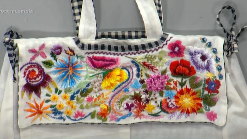 Imagem bolsa em bordado livre faca voce mesmo do artigo Bolsa com Bordado Livre (Família de Pontos) - Faça Você Mesmo