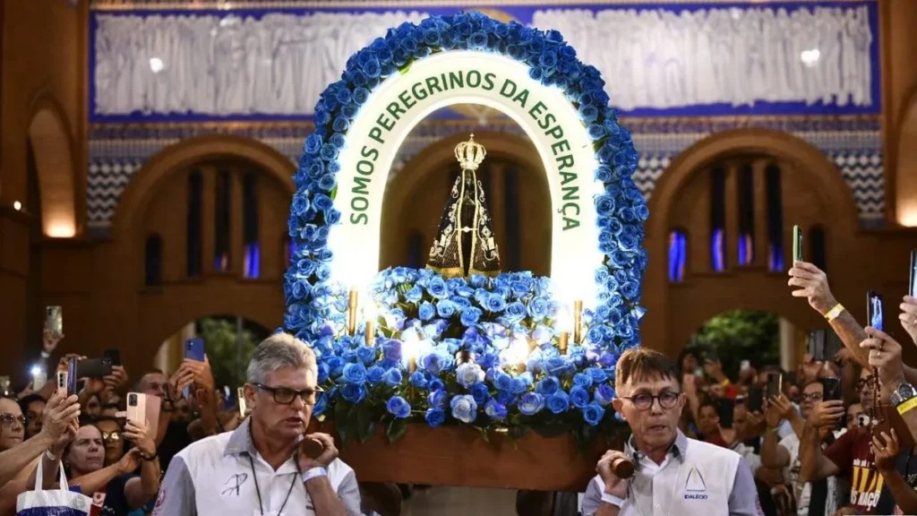 Imagem Missa de Abertura da 17 Romaria Nacional do Terco dos Homens do artigo Esperança dá o tom à abertura da 17ª Romaria Nacional do Terço dos Homens