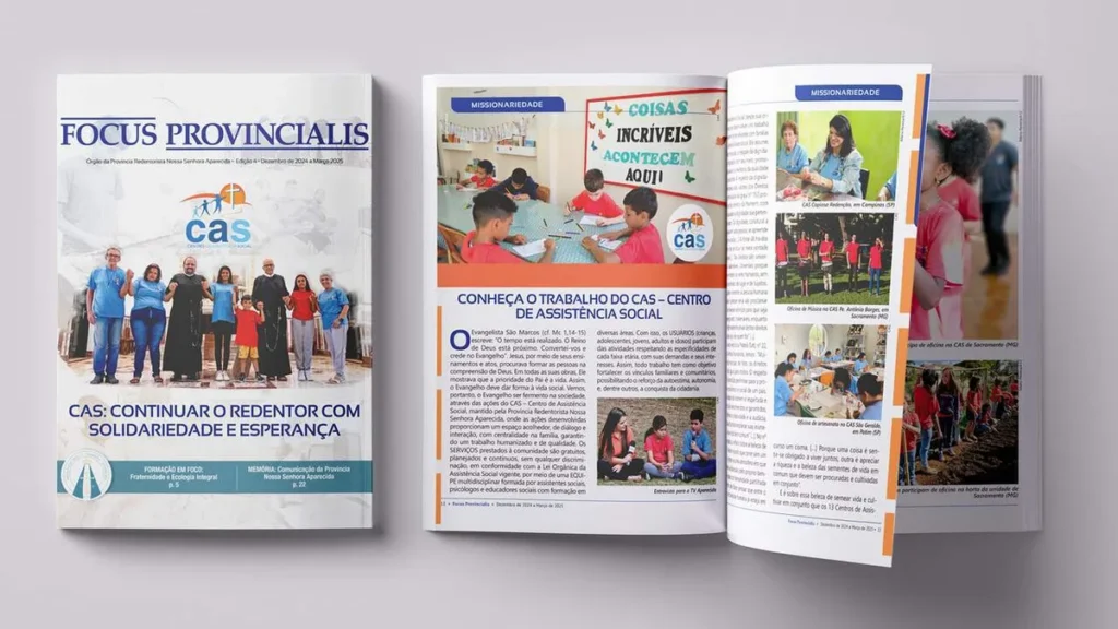 Imagem Revista Focus Provincialis do artigo Trabalho do CAS é destaque em nova edição da revista redentorista