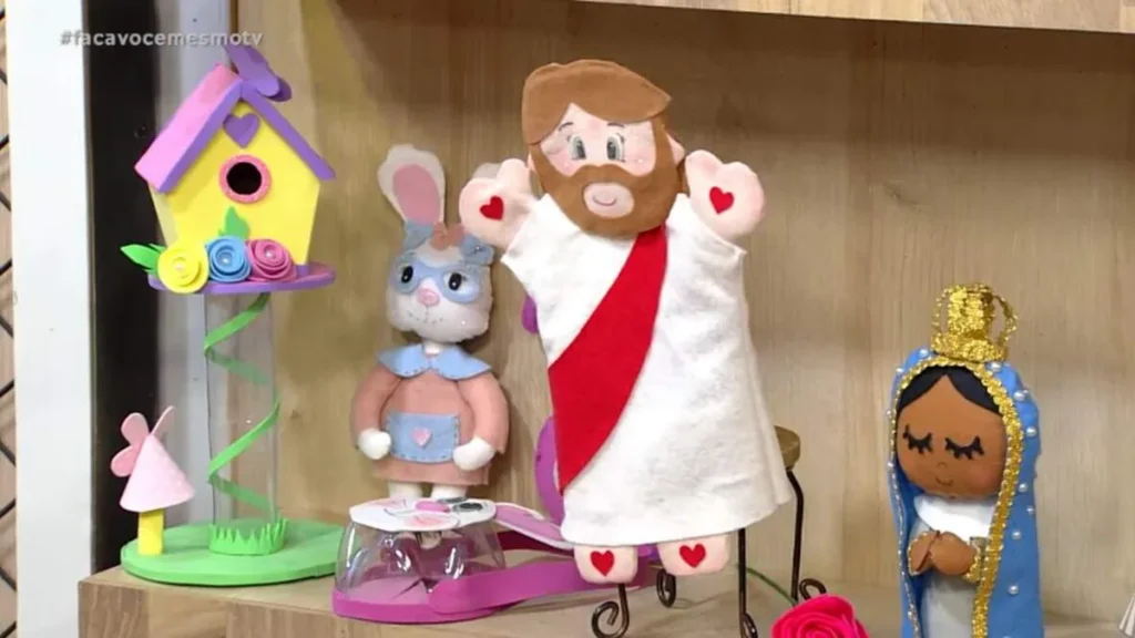 Imagem fantoche jesus do artigo Fantoche de Jesus em Feltro - Faça Você Mesmo