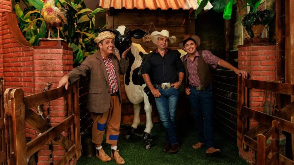 Imagem trio apresentadores do artigo Terra da Padroeira recebe as irmãs Barbosa