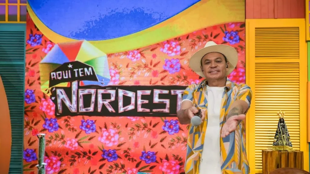 Imagem 1. Frank Aguiar Davi barbosa TV Aparecida do artigo Filho do saudoso Genival Lacerda canta no "Aqui Tem Nordeste"