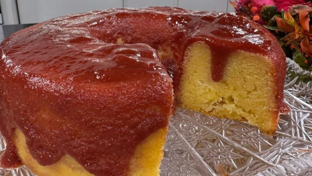 Imagem bolo fuba goiabada do artigo Bolo de Fubá com Goiabada – Santa Receita