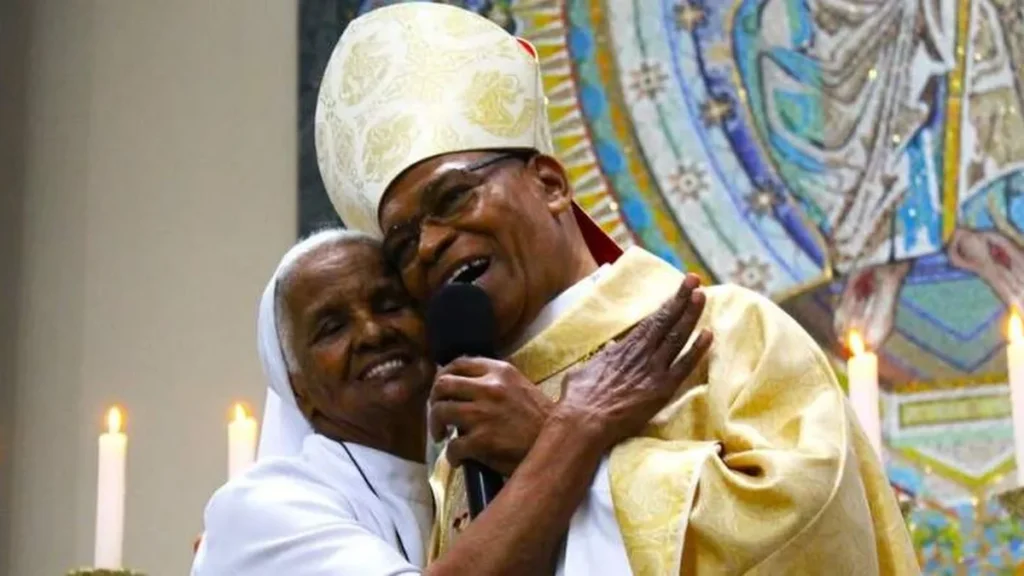 Imagem ir. sebastiana e dom henrique c.ss.r 2 do artigo Mãe e filho, Dom Henrique Lima e Ir. Sebastiana vivem vocação religiosa