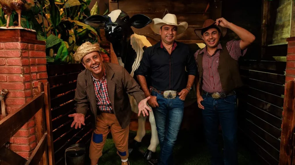 Imagem apresentadores tdp Juan Ribeiro do artigo “Terra da Padroeira” recebe a dupla Joaquim & Manuel