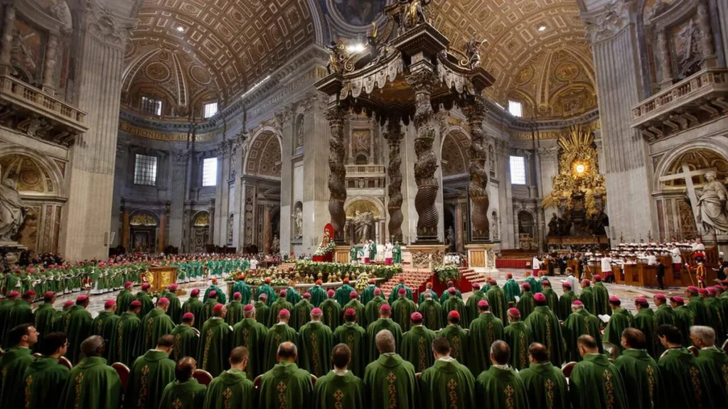 Imagem Bispos no Vaticano do artigo Por uma Igreja Sinodal: Comunhão, participação e missão