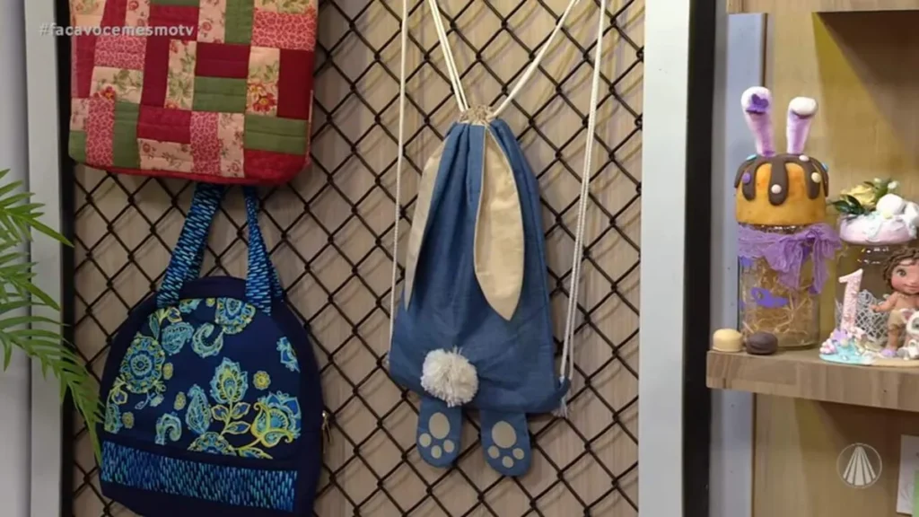 Imagem bolsa saco tematica pascoa do artigo Mochila Saco com Temática da Páscoa – Faça Você Mesmo