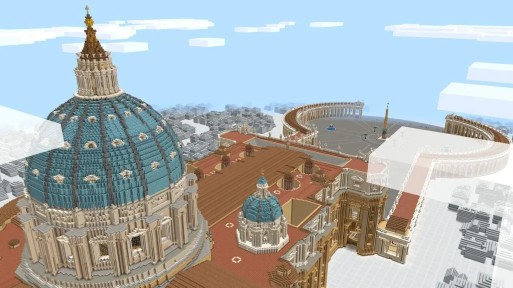 Imagem Minecraft Vaticano Peter is Here do artigo Peter is Here: conheça o Minecraft do Vaticano!