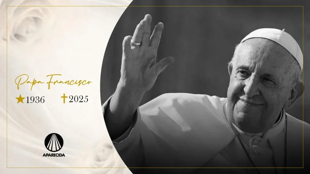 Imagem Banner Falecimento Papa Francisco Easy Resize.com do artigo TV Aparecida homenageia o legado de Papa Francisco em sua programação