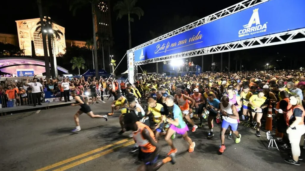Imagem Largada Corrida Mae Aparecida 2023 do artigo Devotos da Corrida Mãe Aparecida poderão receber Indulgência Jubilar