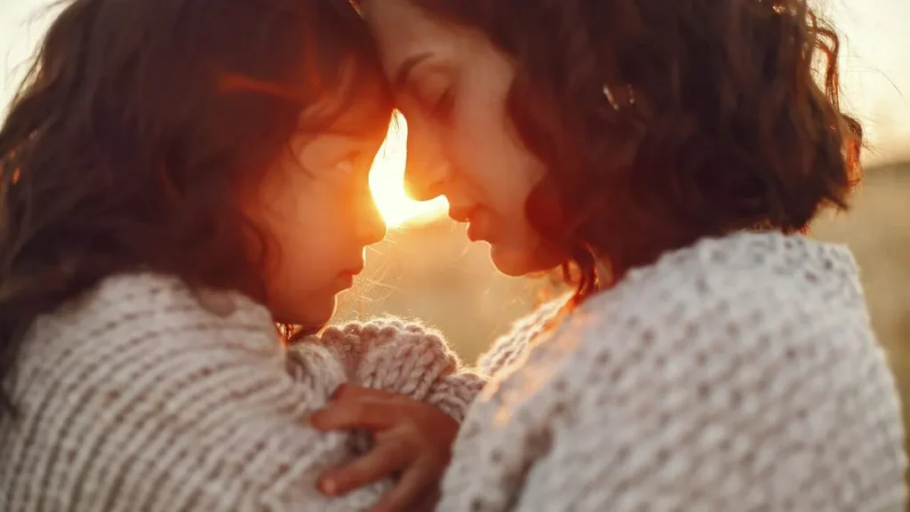Imagem Mae e filha orando do artigo Reze a Oração pelo Dia das Mães
