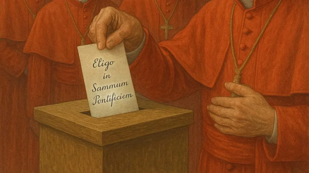 Imagem Charge Conclave do artigo Quais as etapas da eleição papal?