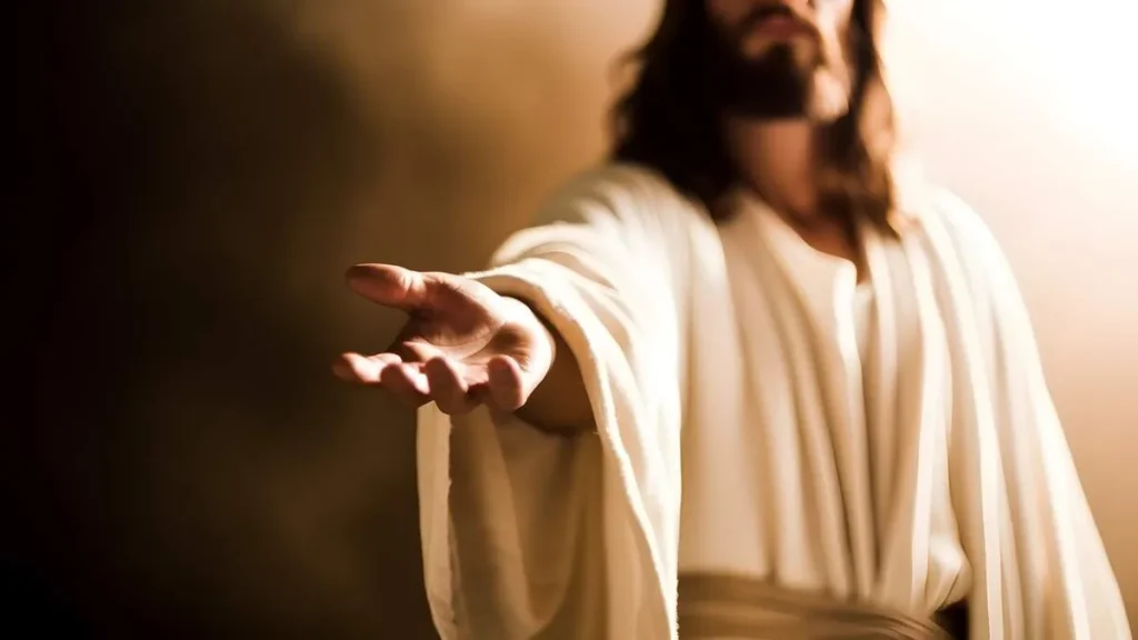 Imagem Jesus estendendo a mao do artigo “Deixo-vos a paz”: a mensagem do 6º Domingo da Páscoa