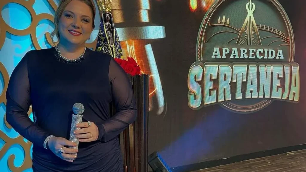 Imagem Mariangela Zan Producao TV Aparecida 1 do artigo Sula Miranda canta seus sucessos no "Aparecida Sertaneja"