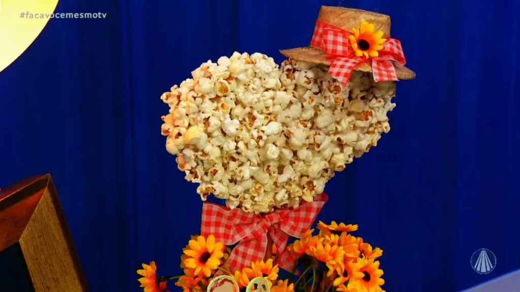 Imagem Decoracao de Pipoca FVM do artigo Coração Junino de Pipoca - Faça Você Mesmo