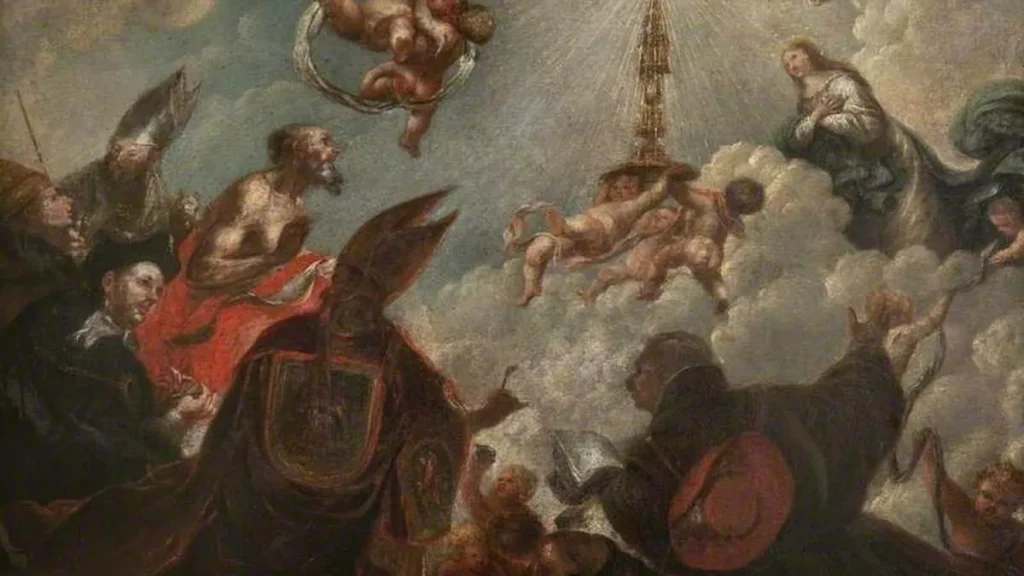 Imagem Francisco De Herrera The Adoration of the Blessed Sacrament do artigo Arte retrata o mistério do Corpo de Cristo ao longo dos séculos
