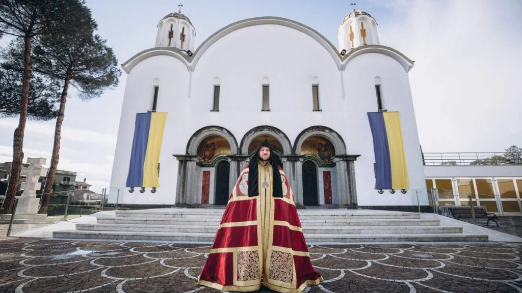Imagem cardeal bychok na catedral de santa sofia do artigo Cardeal Redentorista toma posse da Basílica de Santa Sofia em Roma