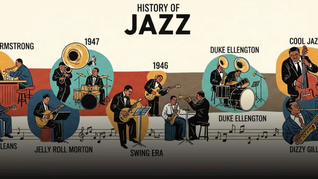 Imagem A historia do jazz do artigo A História do Jazz: o ritmo que conquistou o mundo com seu estilo e improviso