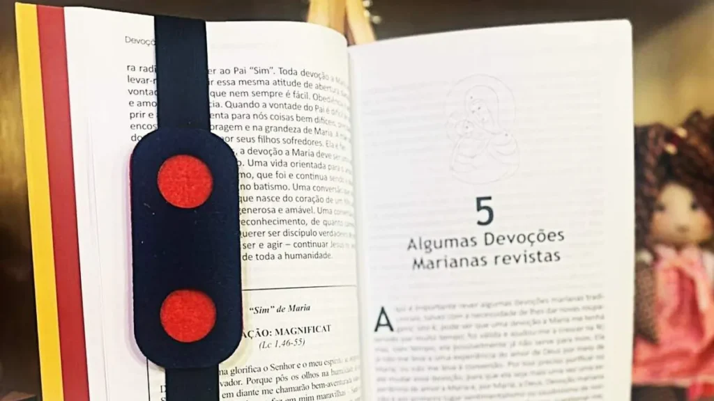 Imagem FVM 2407 do artigo Marca-página com Porta-Caneta em Feltro - Faça Você Mesmo