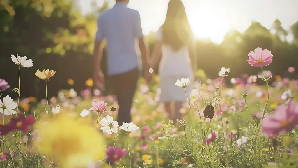Imagem casal na natureza do artigo Castidade: caminho de cura e amor libertador