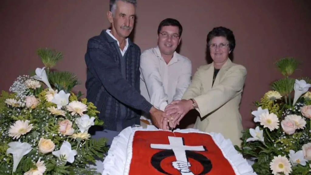 Imagem olimpio gomes rogerio gomes e maria gomes do artigo Morre Olímpio Gomes, pai do Superior Geral Redentorista