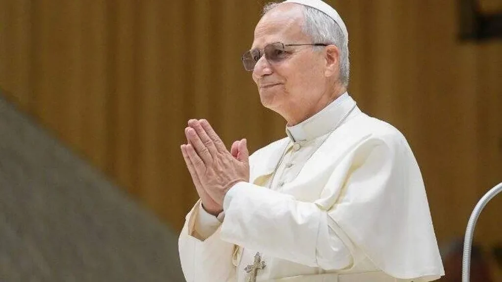 Imagem papa leao audiendia geral 2025 do artigo “O perdão vence o mal com amor”, ensina o Papa