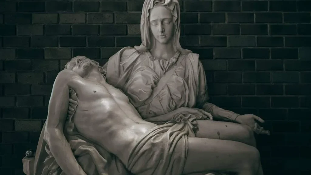 Imagem Nossa Senhora das Dores com Jesus morto no colo pieta do artigo Novena de Nossa Senhora das Dores, consolo nas provações
