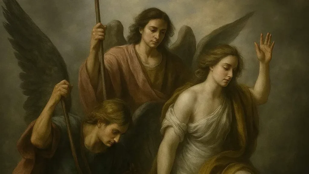 Imagem Arcanjos Miguel Gabriel e Rafael do artigo Oremos aos Santos Arcanjos de Deus: São Miguel, Gabriel e Rafael
