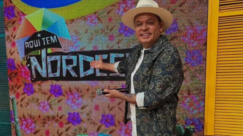 Imagem Frank Aguiar Producao TV Aparecida Easy Resize.com do artigo Frank Aguiar recebe representantes do carimbó no "Aqui Tem Nordeste"