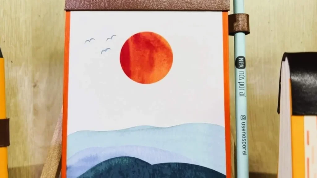 Imagem bloco de notas artesanal faca voce mesmo do artigo Bloco Costurado a Mão (Encadernação Artesanal) - Faça Você Mesmo