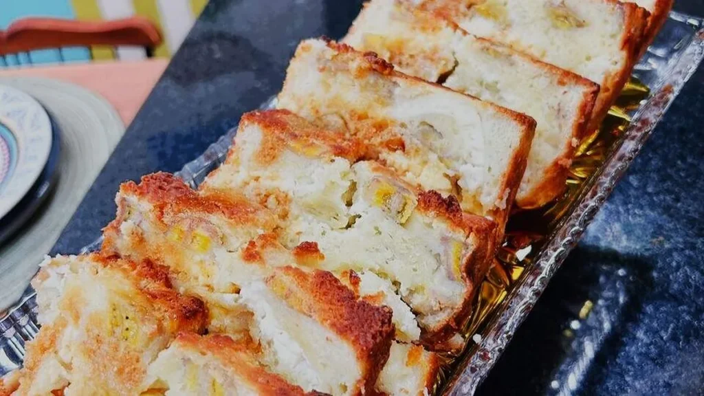 Imagem bolo de banana com cream cheese sabor de vida do artigo Bolo de Banana com Cream Cheese - Sabor de Vida