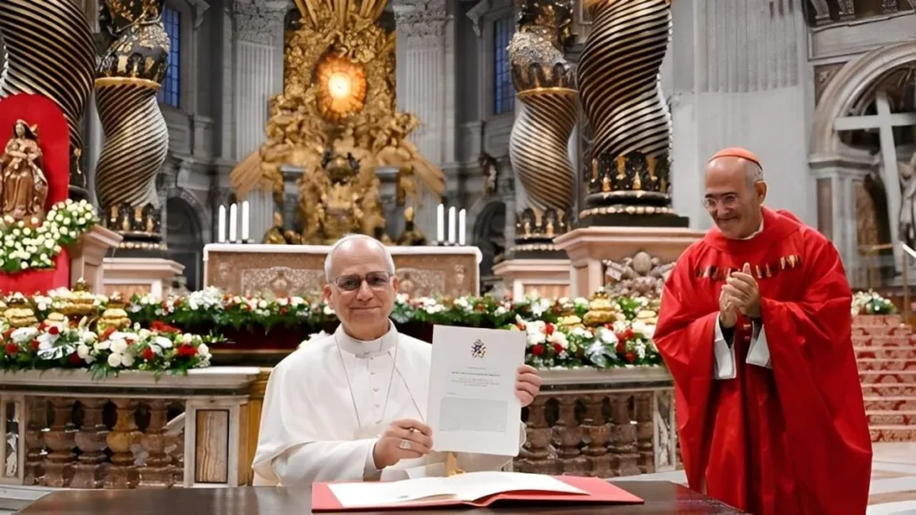 Imagem papa leao xiv mostra carta apostolica assinada na basilica de sao pedro em 2025 do artigo Carta Apostólica do Papa pode mudar sua forma de ver a educação
