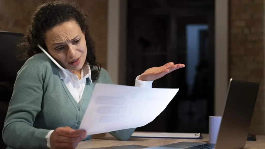 Imagem Mulher reclamando ao telefone do artigo Conheça o impacto das reclamações na sua mente e corpo