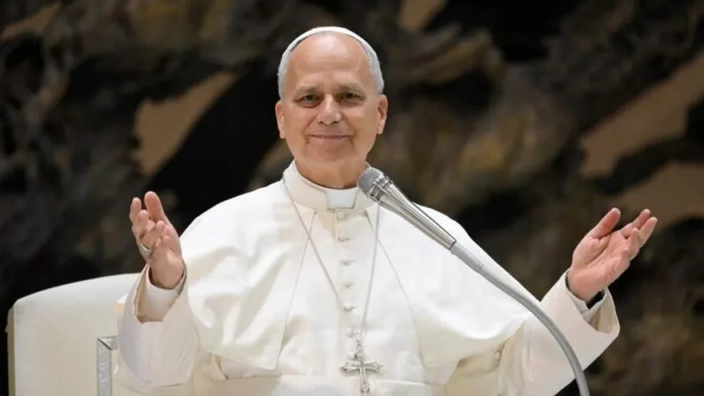 Imagem papa discursando para jubileu da vida consagrada 2025 do artigo Papa Leão XIV envia bênção ao Círio de Nazaré 2025