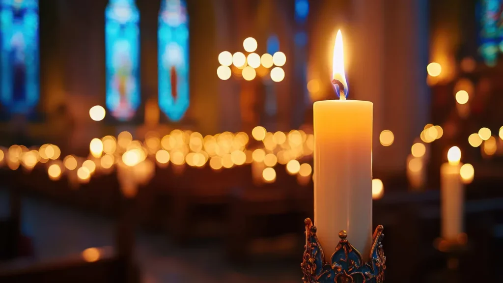 Imagem velas acessas como sinal de esperanca do artigo Reflexão Semanal: como ter esperança na vida eterna?