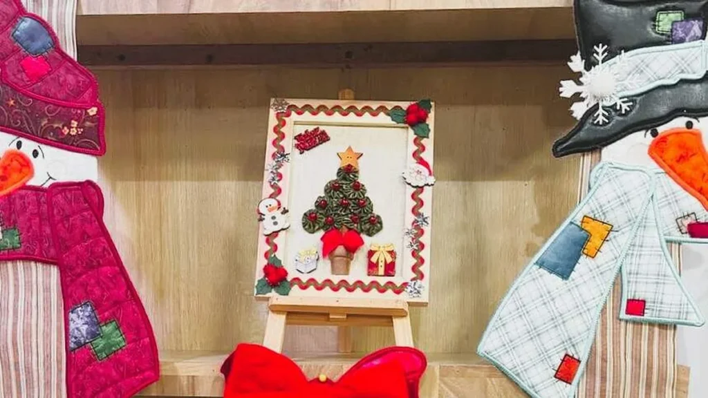 Imagem arvore de natal de fuxico faca voce mesmo do artigo Árvore de Natal de Fuxico - Faça Você Mesmo