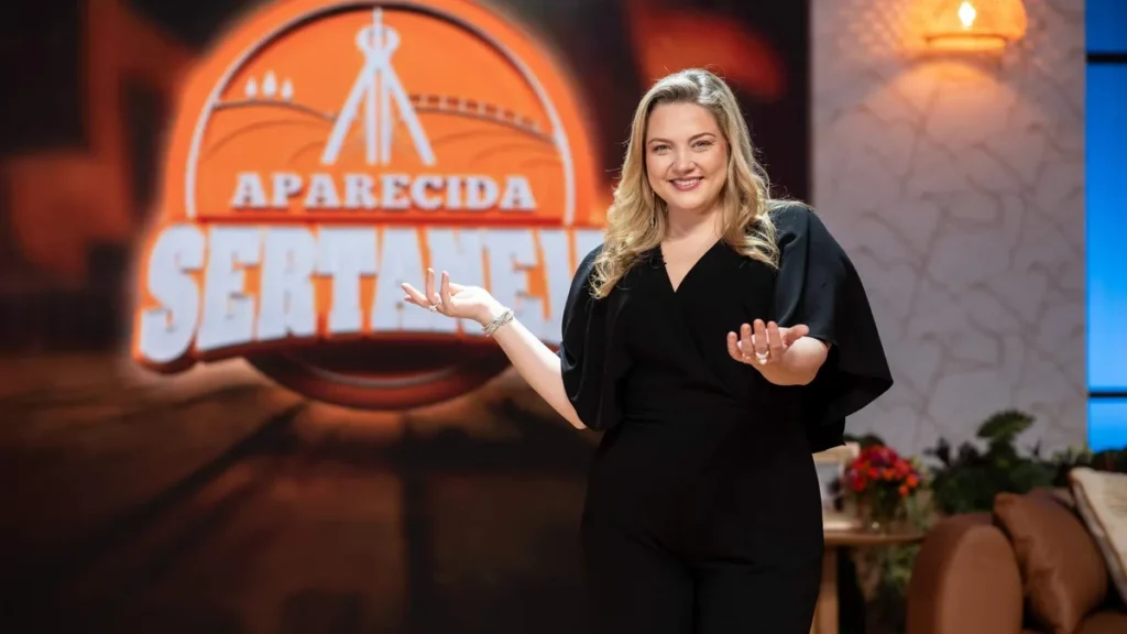Imagem Mariangela Zan Davi Barbosa TV Aparecida do artigo Aparecida Sertaneja estreia novo cenário com grandes atrações